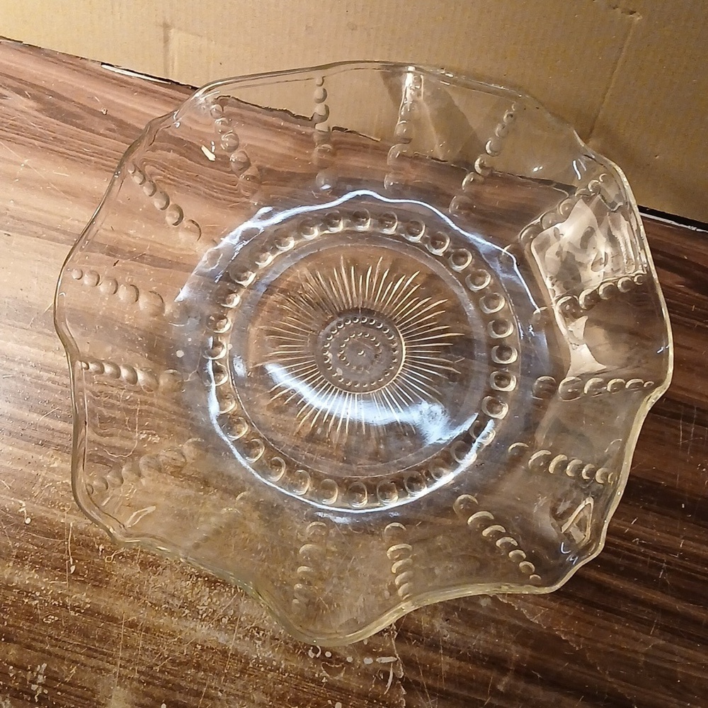 Vintage Federal Glass Columbia Clear Coupe Soup Bowl 1938-1942'